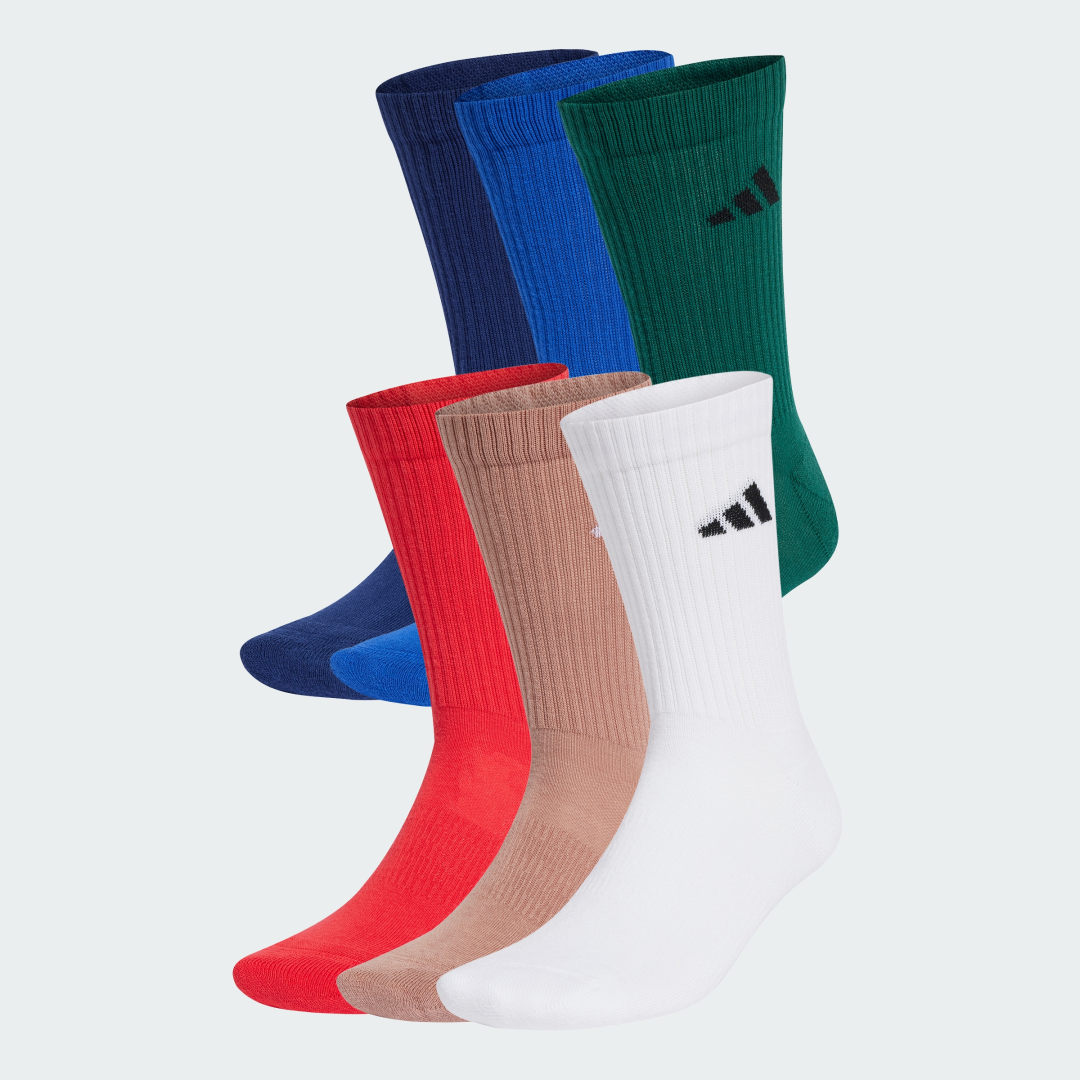 Sokker adidas Performance 6 Pack Cushioned Crew Socks Flerfarvet | JP1717, 1