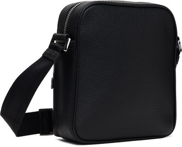 Skuldertaske BOSS Reporter bag in Italian leather with embossed logo Sort | 50529288, 3