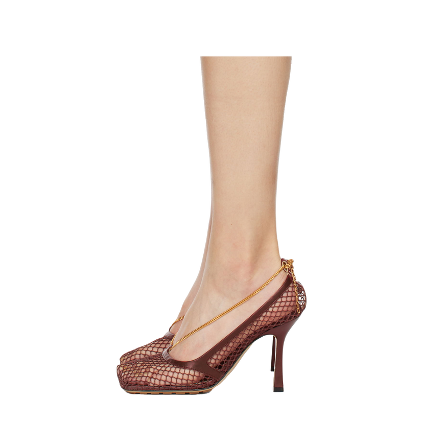 Sneakers og sko Bottega Veneta Stretch Heeled Sandals "Burgundy" Bourgogne | 578321 VBPS1