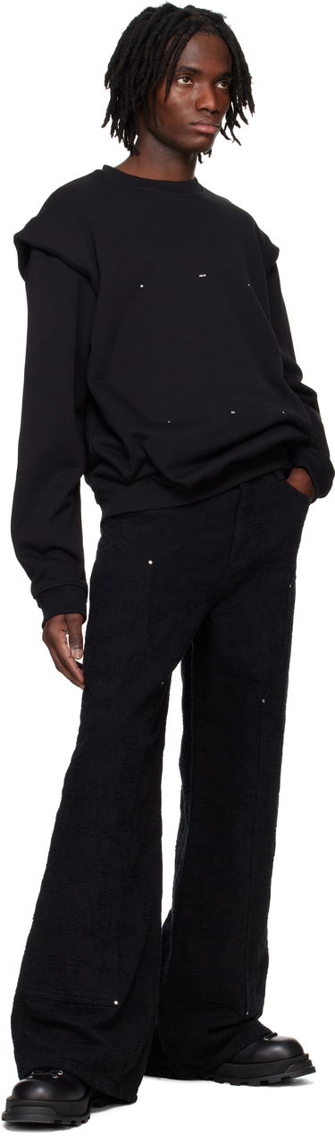 Sweatshirt HELIOT EMIL HELIOT EMIL Outline Logo Sweatshirt Sort | PRESS25_M_08_052_BLK01_CO, 3