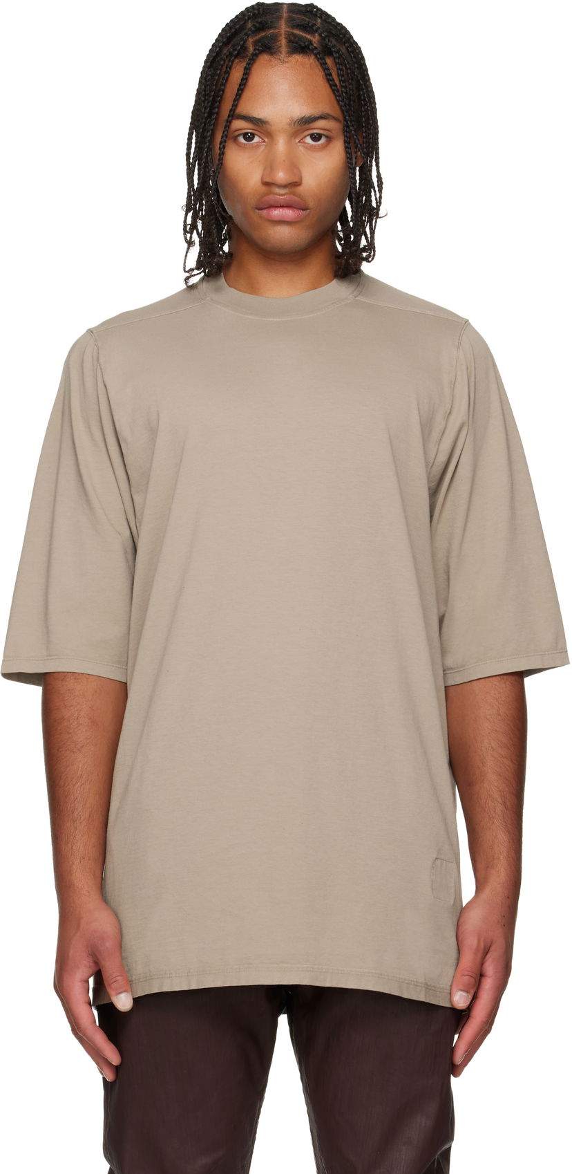 T-shirt Rick Owens Concordians Oversized T-Shirt Beige | DU02E7262 FSLP