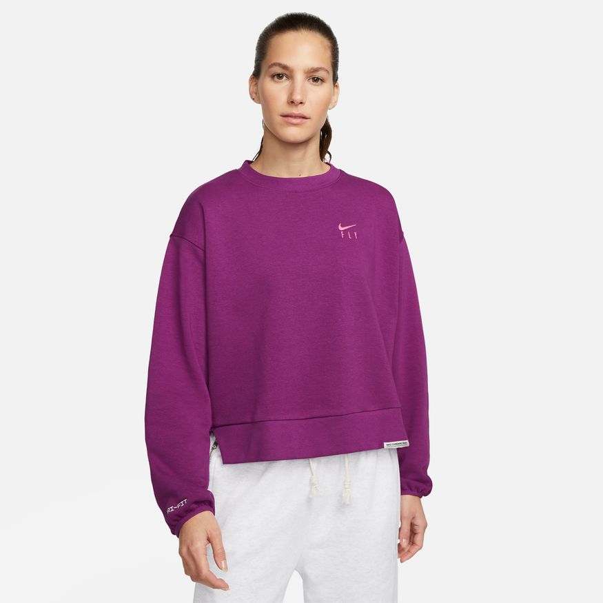 Sweatshirt Nike Dri-FIT Swoosh Fly Standard Issue Wmns Crewneck Lilla | DQ6817-503, 0
