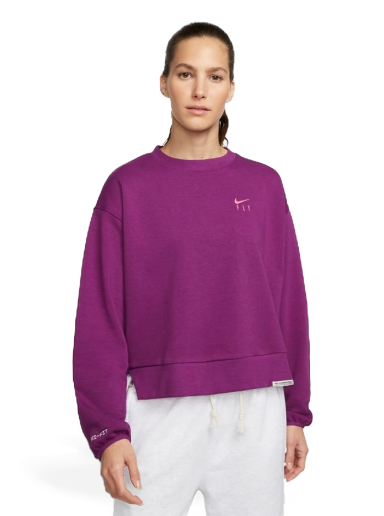 Sweatshirt Nike Dri-FIT Swoosh Fly Standard Issue Wmns Crewneck Lilla | DQ6817-503