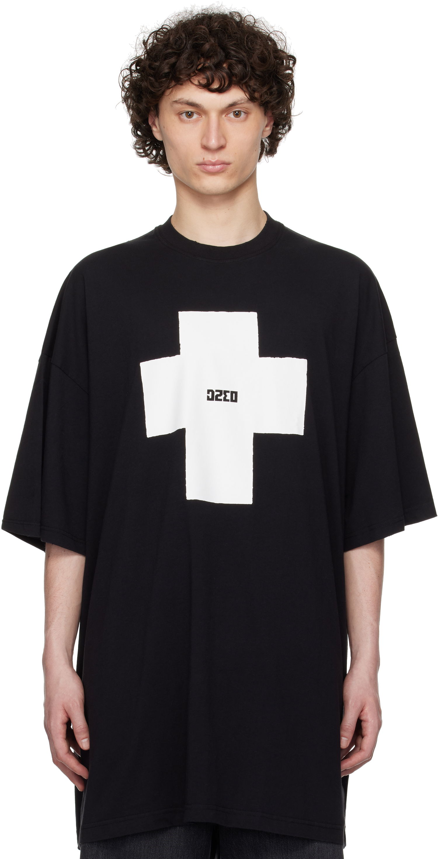 T-shirt 032C 032c Point Zero Oversized T-Shirt Sort | S25-URC-0152-050, 0