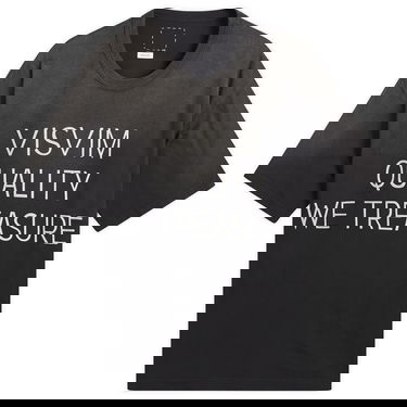 T-shirt visvim Jumbo Distressed 'Quality We Treasure' Print T-Shirt Sort | 0125205010016-BLK, 1