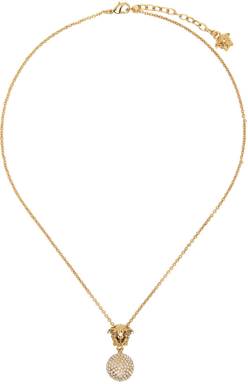 Halskæde Versace Medusa Crystal Ball Necklace Beige | 1009253_1A00621, 0