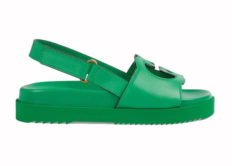 Sneakers og sko Gucci GG Platform Sandal Green Grøn | 738687 US000 3727, 0