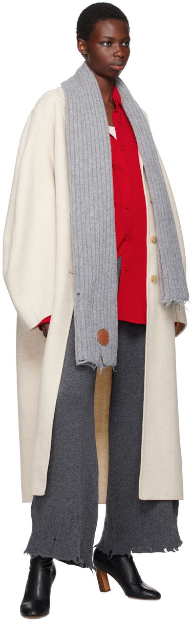 Sweater Stella McCartney Stella McCartney Distressed Knit Scarf Grå | 6K08933S2536, 2
