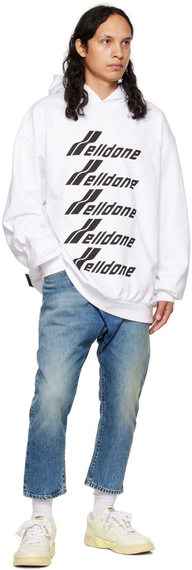 Sweatshirt We11done We11done Print Hoodie Hvid | WD-TH3-22-729-U-WH, 3
