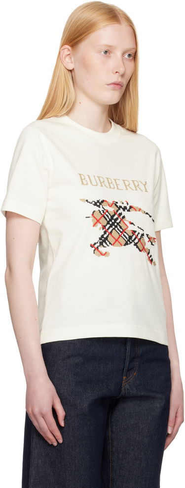 T-shirt Burberry Burberry Large Logo Graphic T-Shirt Hvid | 8110955, 1