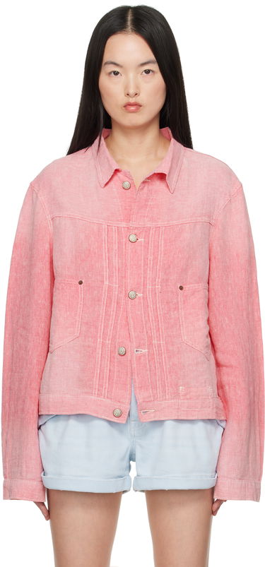 Jakke R13 R13 Relaxed Pleated Trucker Jacket Lyserød | R13WD165-D313A, 0