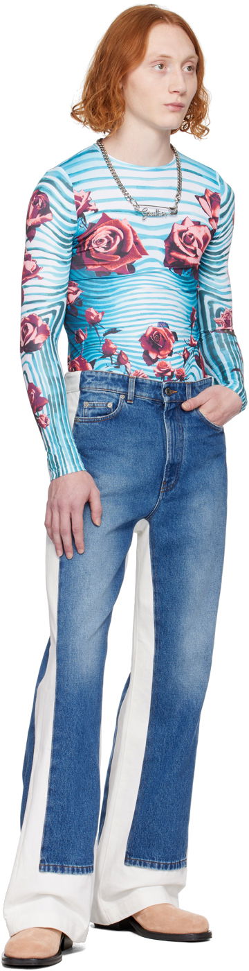 T-shirt Jean Paul Gaultier Floral Long Sleeve T-Shirt Flerfarvet | 24/25-U-TO186-J551-503001, 4