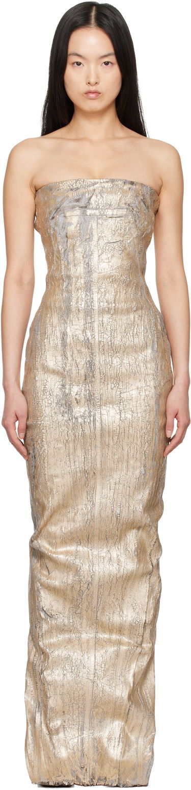 Kjole Rick Owens Rick Owens Hollywood Bustier Gown Metalisk | RP01E7524 SGMC, 0
