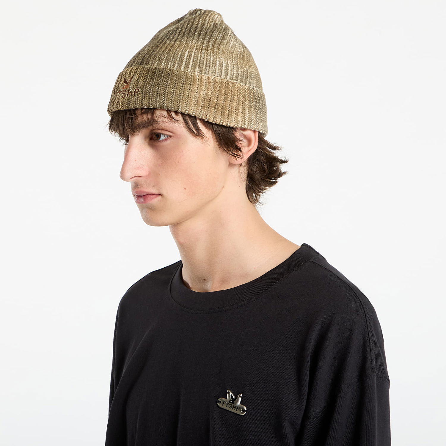 Beanie Footshop Playboy x FTSHP Overdye Beanie Orche Beige | FTSHP_538, 1