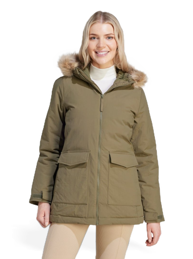 Parka adidas Performance Sportswear Parka Hooded Fur Grøn | IJ8259