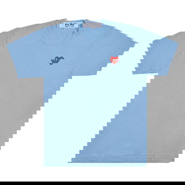 T-shirt Comme des Garçons PLAY Pastelle Red Emblem T-Shirt Blå | AZ T272 051 1, 1