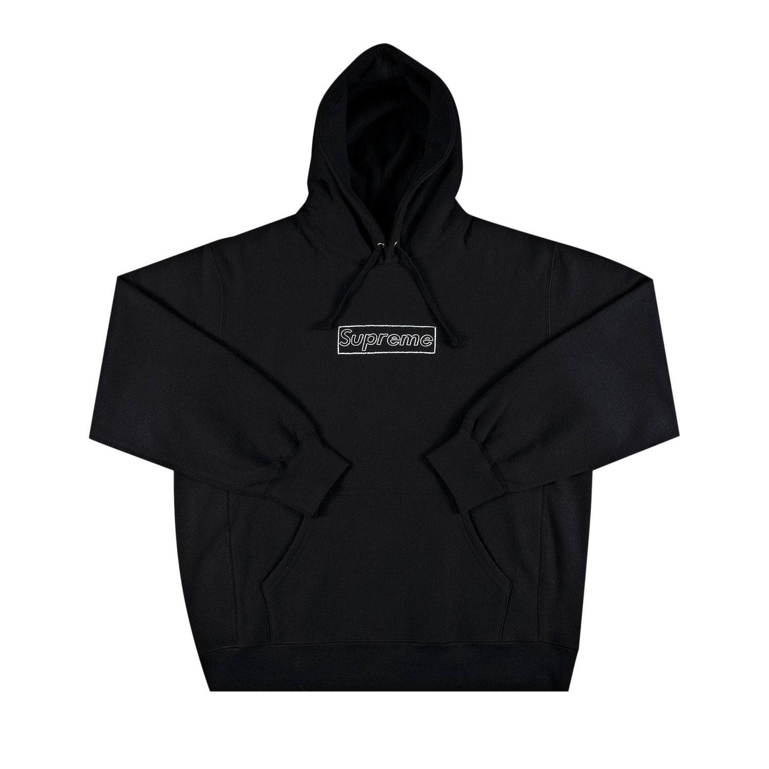 Sweatshirt Supreme KAWS x Chalk Logo Hooded Sweatshirt Sort | SS21SW39 BLACK, 1
