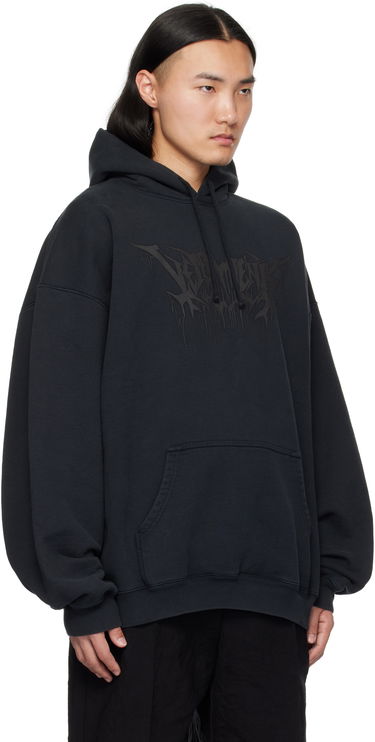 Sweatshirt VETEMENTS Vetements Drip Metal Oversized Hoodie Sort | UA66HD730B, 1