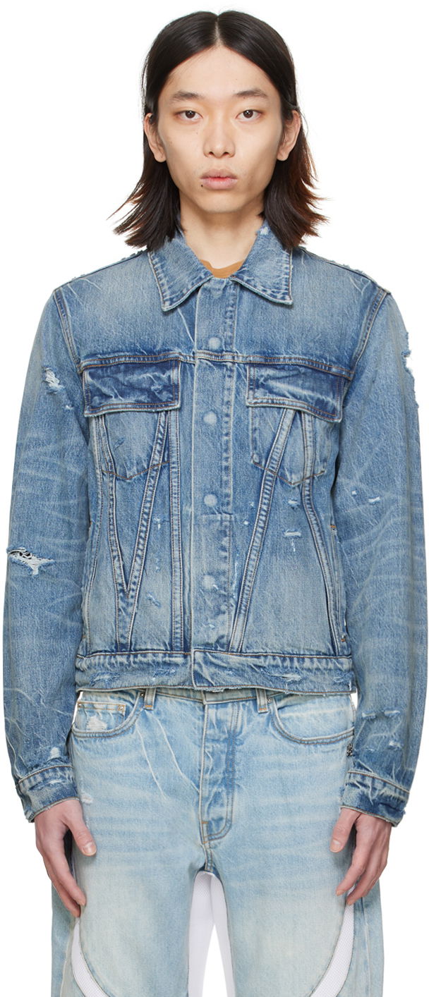 Jakke AMIRI 'MA' Denim Jacket Blå | AMDNTR1001