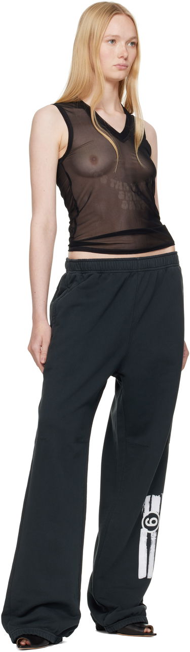 Tanktop Maison Margiela MM6 Maison Margiela Elastic Jersey Mesh Tank Top Sort | SH2NL0014 S24423, 3