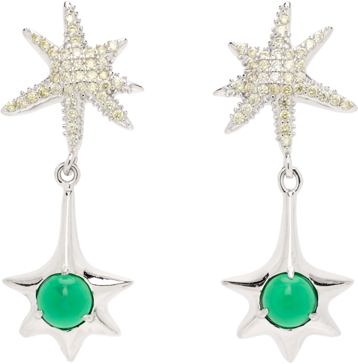 Øreringe Collina Strada Collina Strada Star Drop Chrysoprase Earrings Grøn | XX1095, 0
