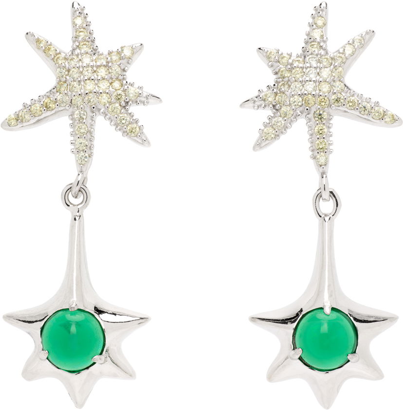 Øreringe Collina Strada Collina Strada Star Drop Chrysoprase Earrings Grøn | XX1095