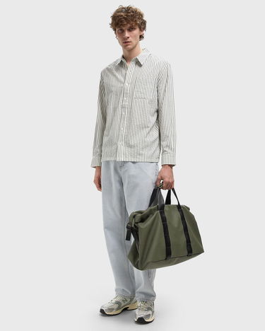 Skjorte Butter Goods Pinstriped Long-sleeve Collared Shirt Hvid | P25167, 2