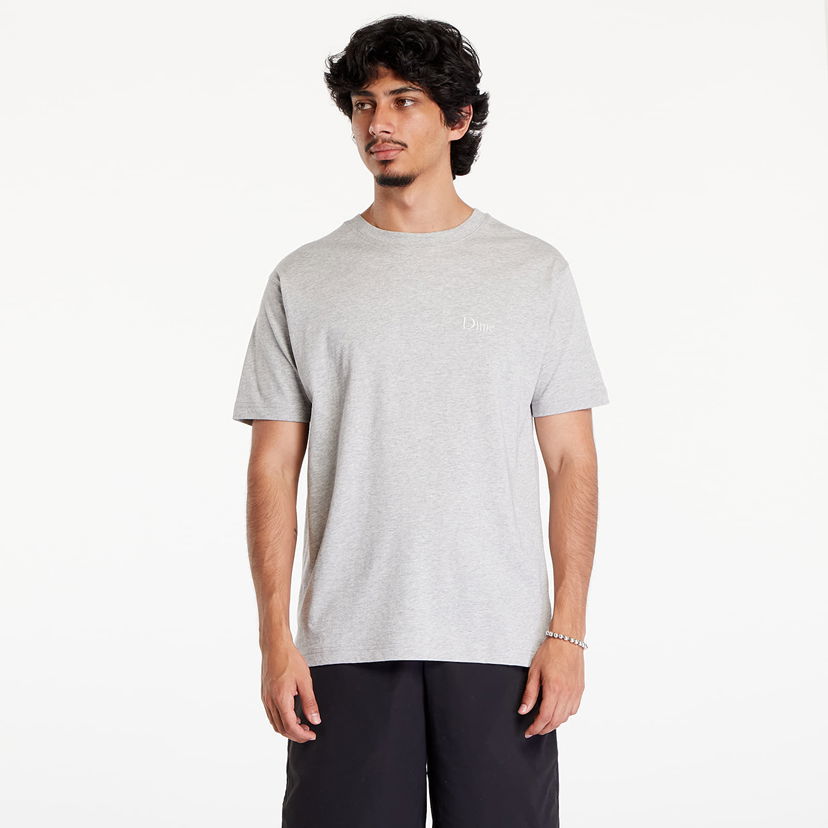 T-shirt Dime Classic Small Logo T-Shirt Heather Gray Grå | DIMESU2417GRY