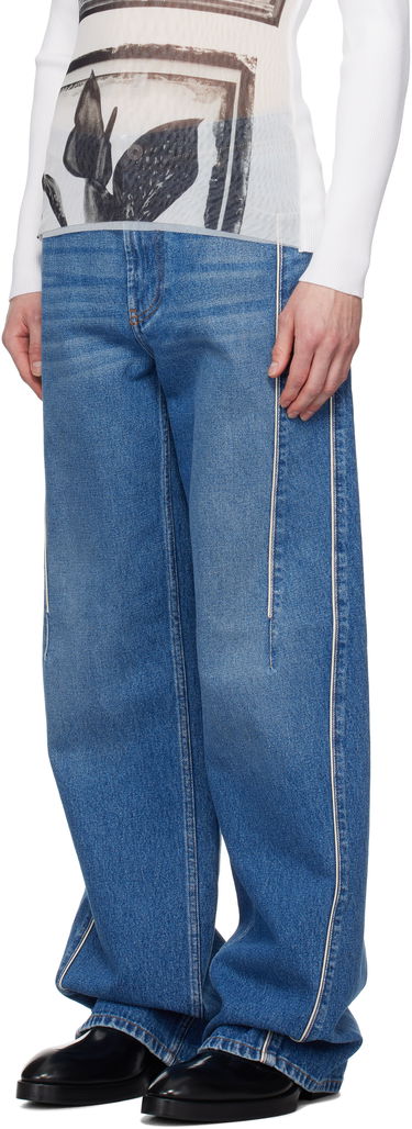 Jeans Jean Paul Gaultier Jean Paul Gaultier 'The Belted Denim' Wide-Leg Jeans Blå | 25/33-F-JE164-D013-57, 3