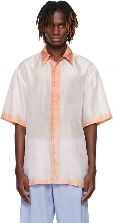Skjorte Dries Van Noten Dries Van Noten Silk Dip Dye Shirt Orange | 251-020700-1201, 0