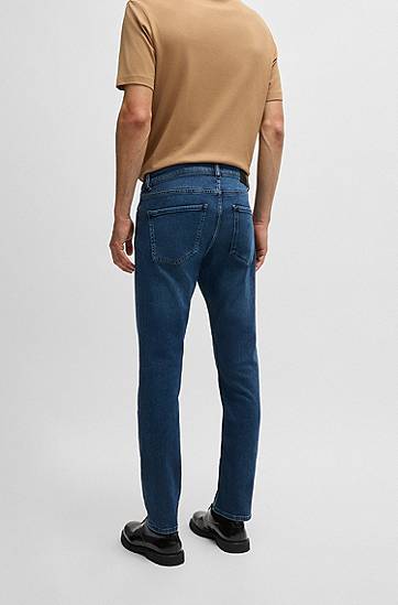 Jeans BOSS Delaware Slim-Fit Comfort-Stretch Jeans Blå | 50524007, 1