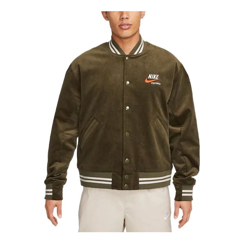 Bomberjakke Nike Corduroy Bomber Jacket Grøn | DV9998-325, 0