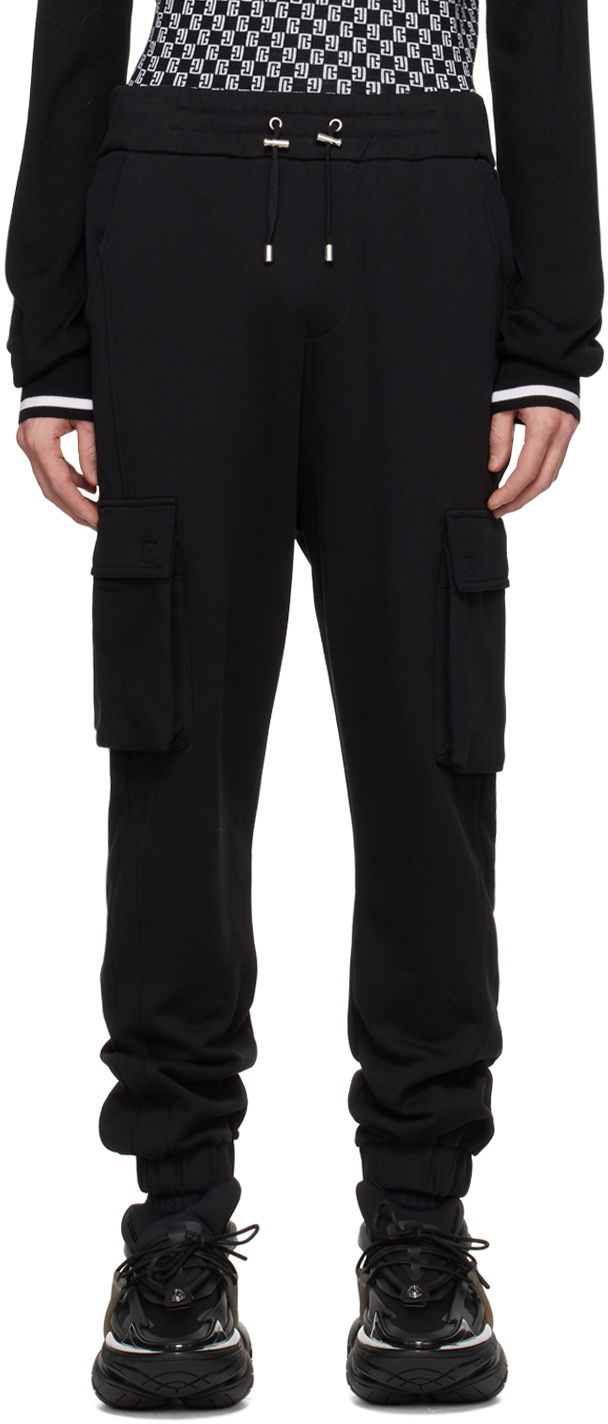 Cargo bukser Balmain Drawstring Cargo Pants Sort | CH1OB295BC64, 0