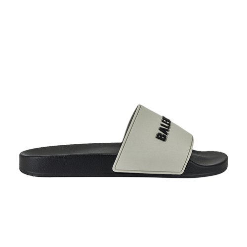 Sneakers og sko Balenciaga Pool Slides Logo Grey Black Grå | 565826W1S8A1013, 0