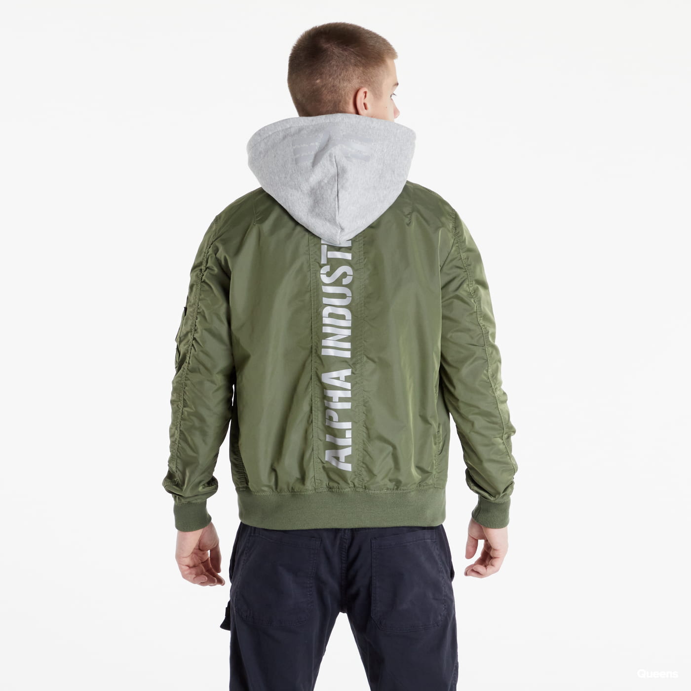 Bomberjakke Alpha Industries Bomber MA-1 TT Hood BP Grøn | 106103 01, 1