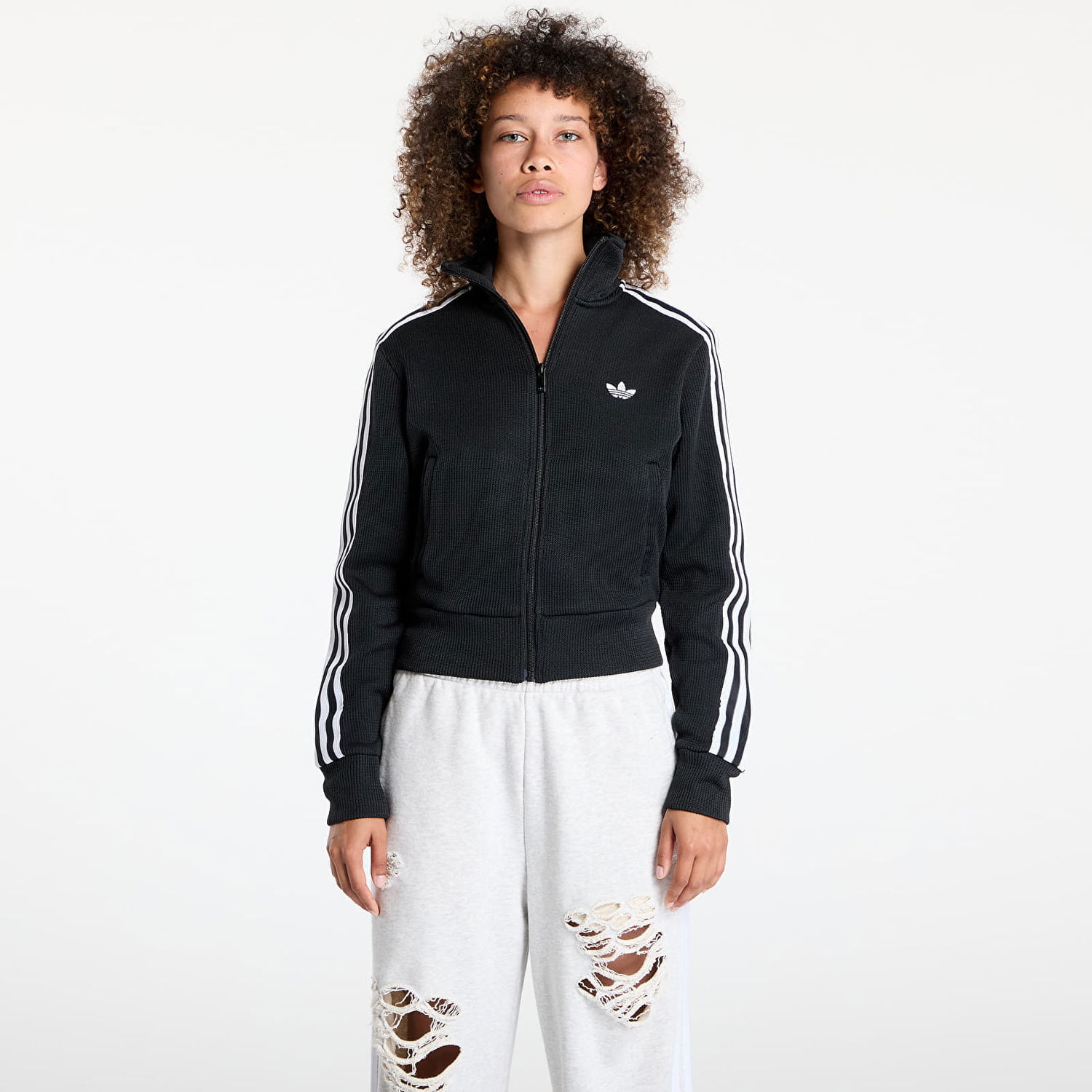 Jakke adidas Originals Firebird Adicolor Knit Track Top Sort | JY2613, 0