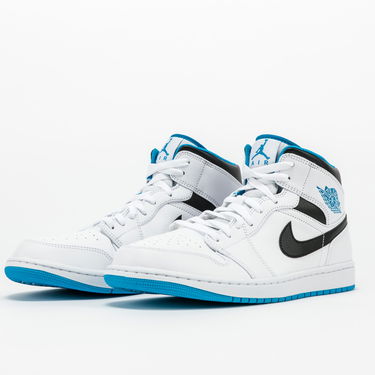 Sneakers og sko Jordan Air Jordan 1 Mid "Laser Blue" Hvid | 554724-141, 1