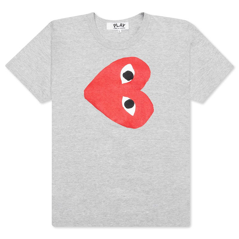 T-shirt Comme des Garçons Play Sideways Heart T-Shirt Grå | AZ-T263-051-1, 0