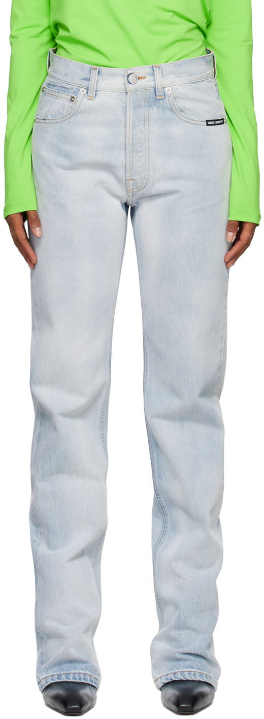 Jeans VETEMENTS VTMNTS Patch Jeans Blå | VL14PA360N