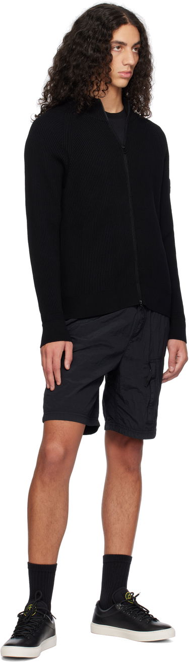 Sweater Stone Island Full Rib RWS Wool Zip-Up Jacket Sort | 8115519C2, 4