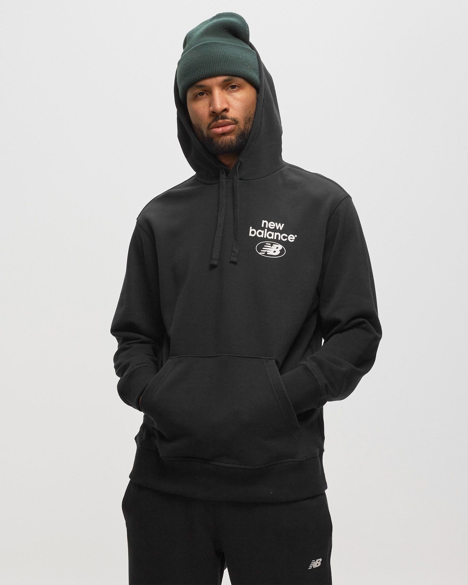 Sweatshirt New Balance Essentials Hoody Sort | MT31514-BK, 1