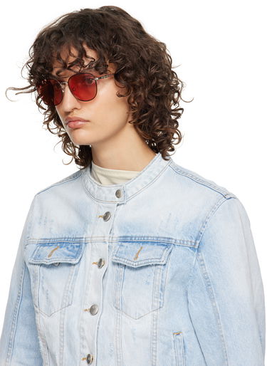 Solbriller BY FAR Round Sunglasses Brun | 23CRGBSSMASPHMET, 3