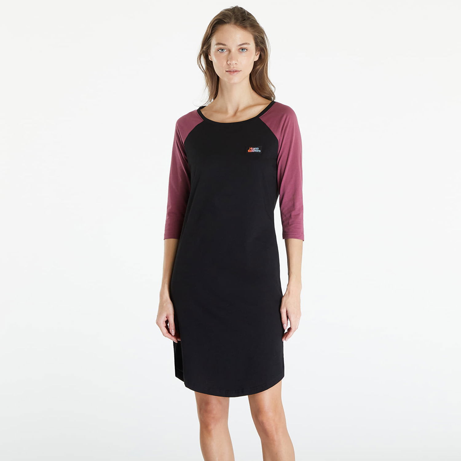 Kjole Horsefeathers Meena Dress Black/ Maroon Sort | SW881D, 0