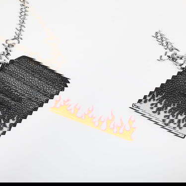 Tegnebog Pleasures PLEASURES Leather Card Holder with Chain Sort | P25SU073 BLACK, 2