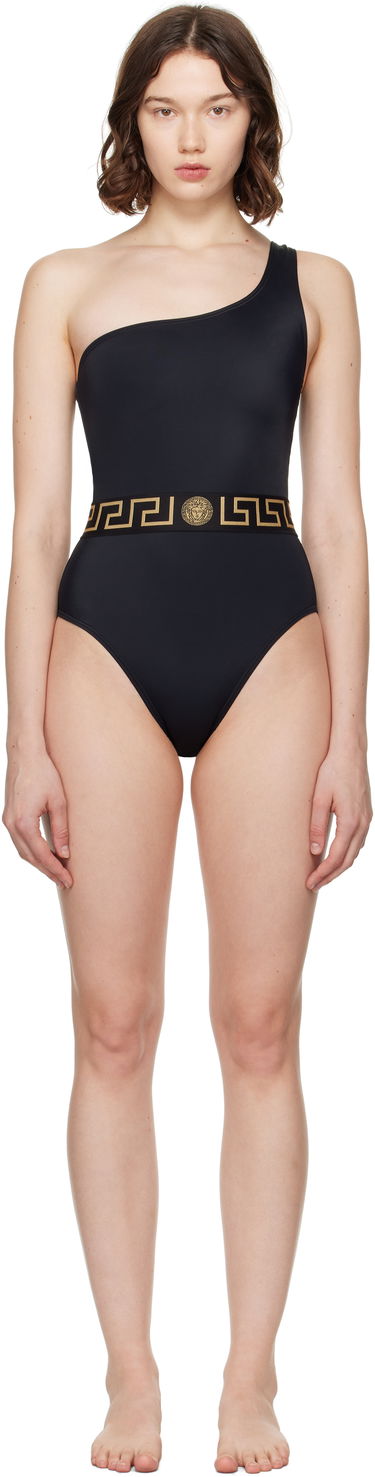 Badetøj Versace Greca Border One-Piece Swimsuit Sort | 1020488_1A11119, 0
