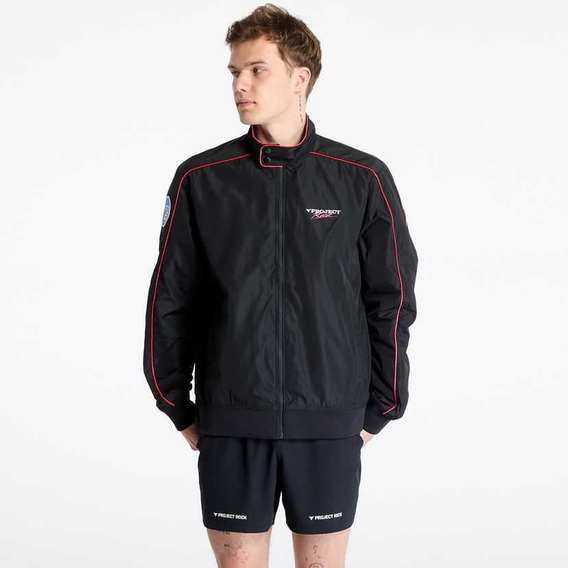 Bomberjakke Under Armour Project Rock Warmup Jacket Sort | 1389931-001