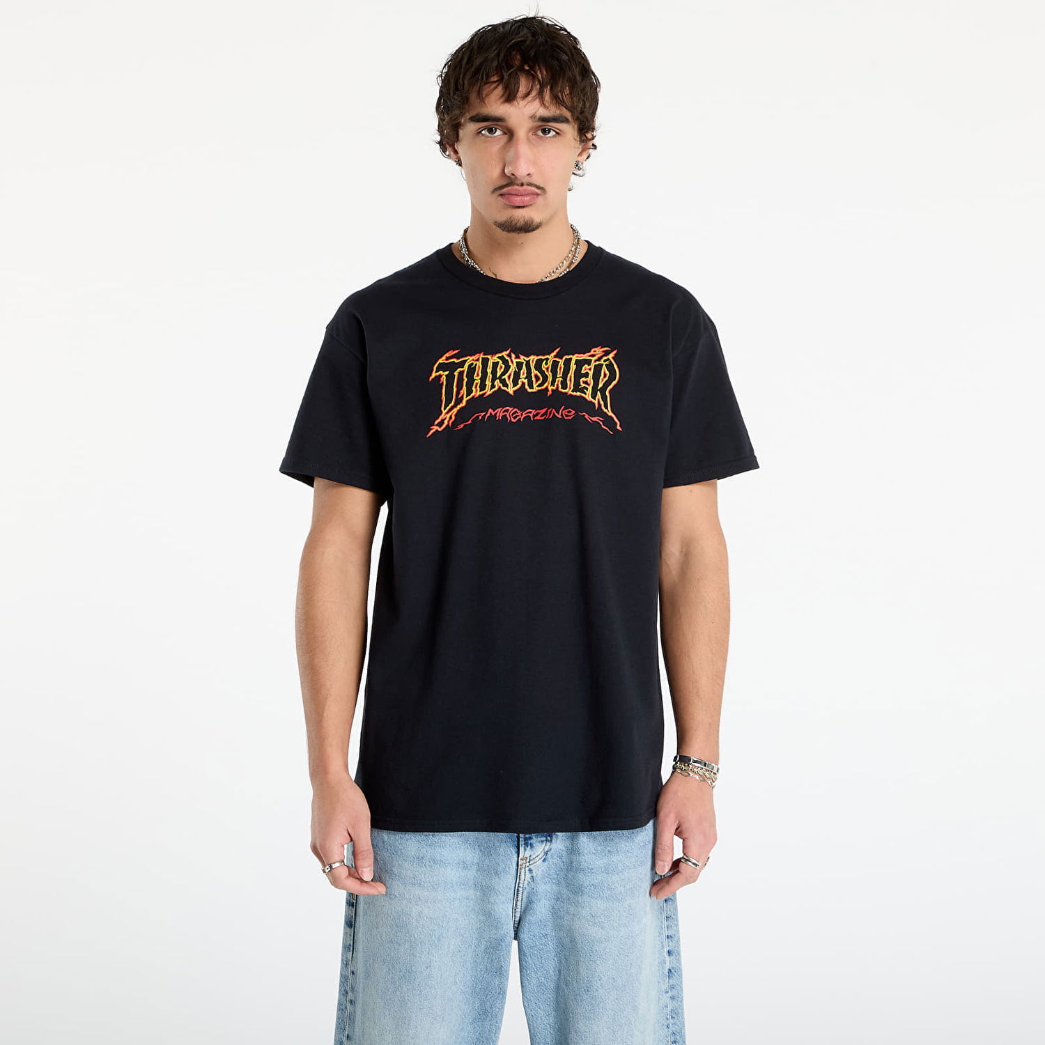 T-shirt Thrasher Thrasher Cracked by Exteenager T-Shirt L Sort | 145773, 0