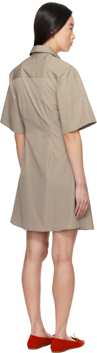 Kjole AMI AMI Paris Short Sleeve Shirt Minidress Beige | FDR162.CO0076, 2