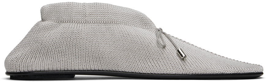 Sneakers og sko TOTEME TOTEME 'The Knitted' Ballerina Flats Grå | 242-WAS2358-YA0040, 0