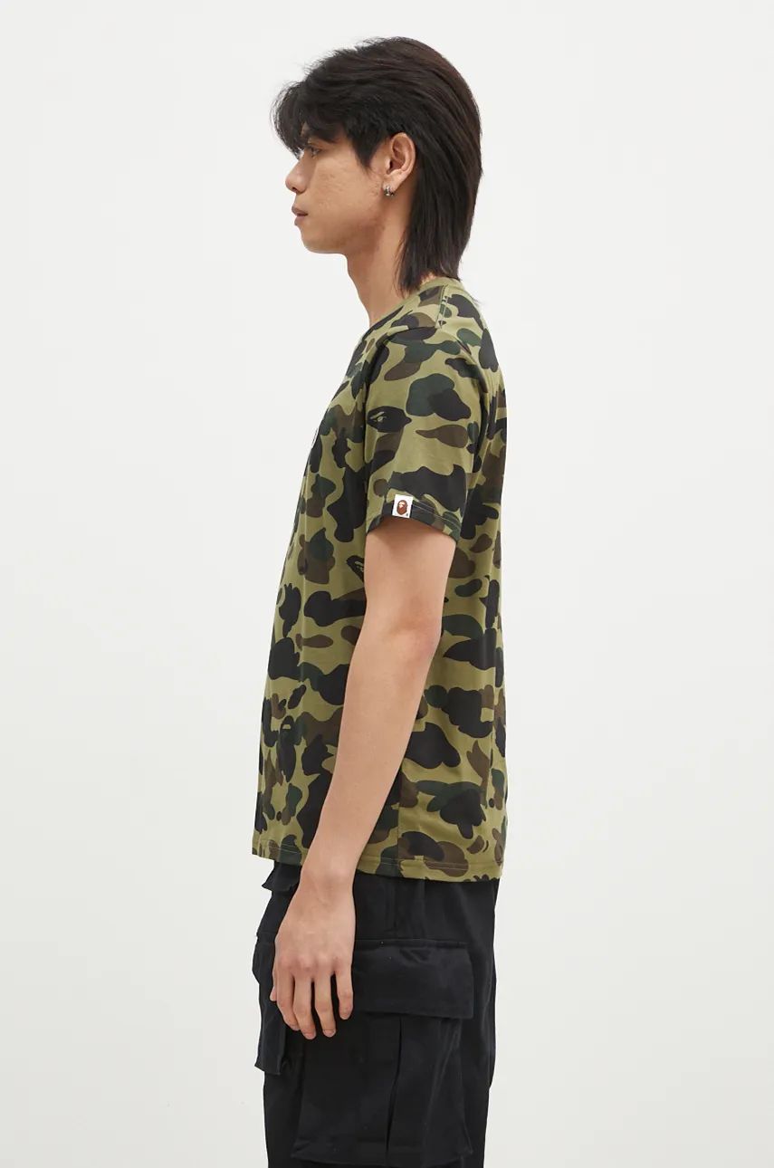 T-shirt BAPE 1ST CAMO ONE POINT TEE Grøn | 1K80109006, 1